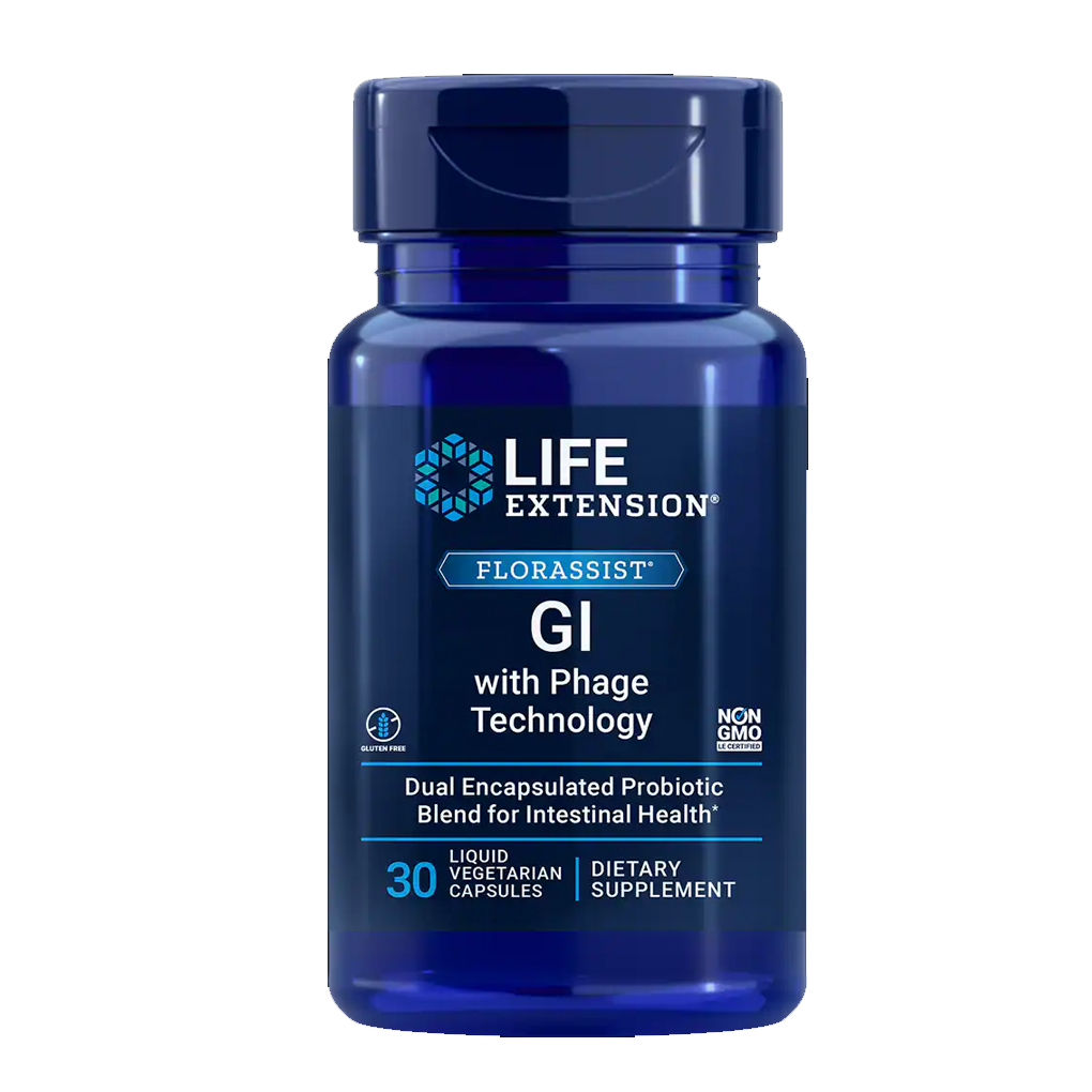 Life Extension FLORASSIST® GI with Phage Technology 30 Liquid Vegetarian Capsules