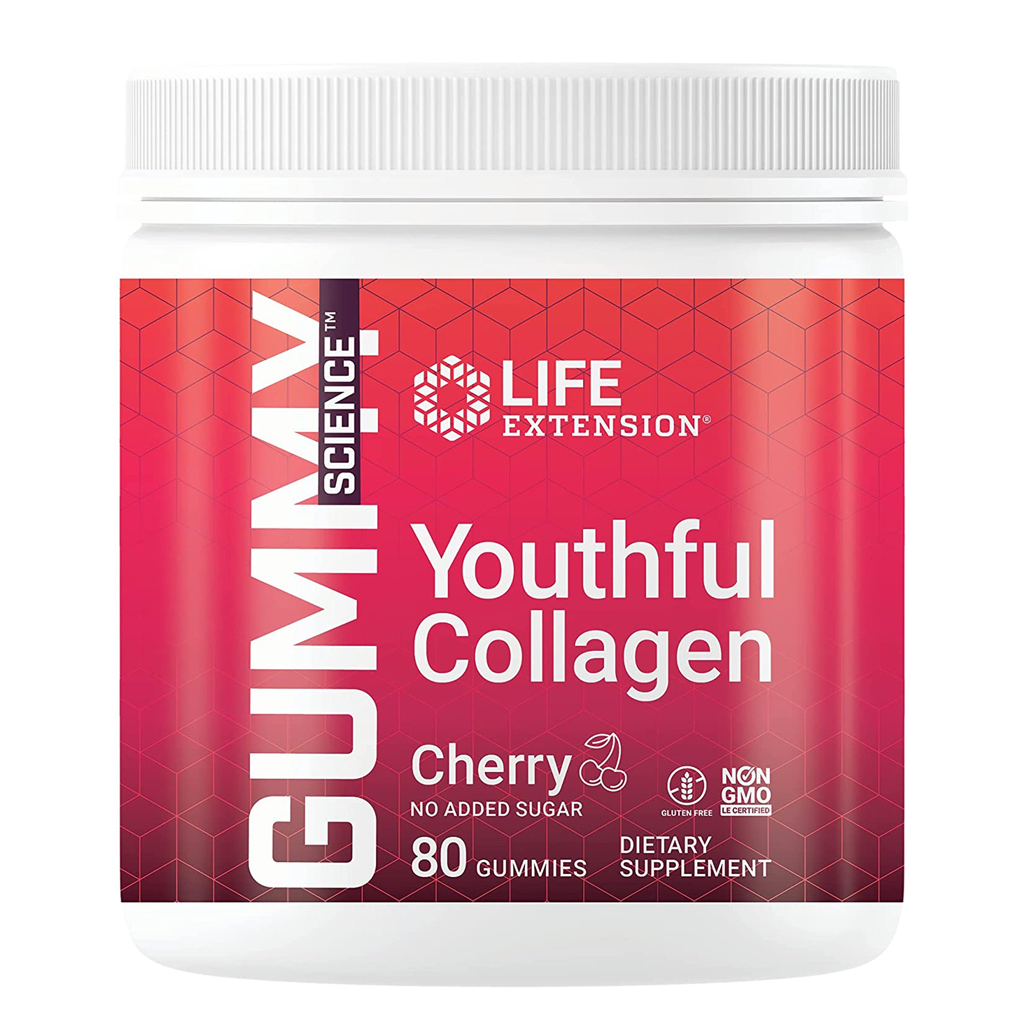 Life Extension  Gummy Science™ Youthful Collagen (Cherry) / 80 Gummies
