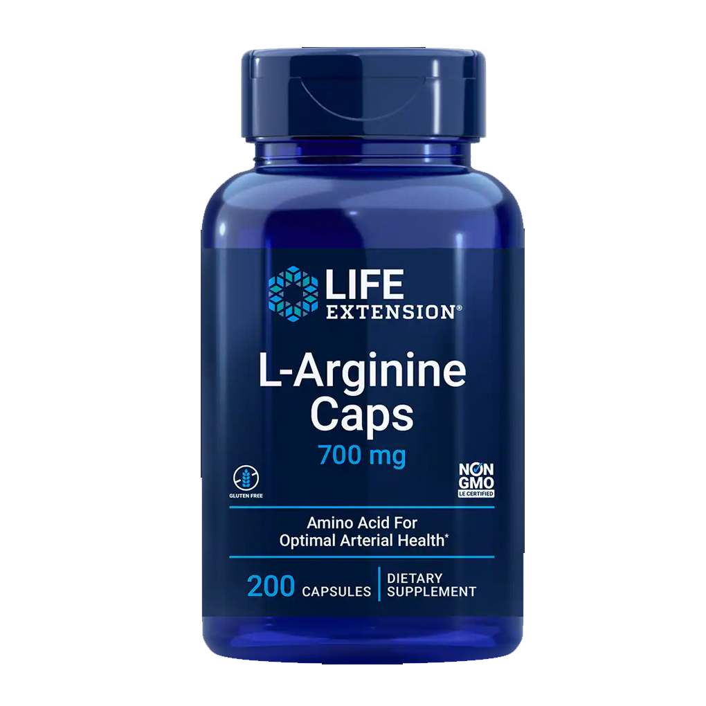 Life Extension L-Arginine Caps 700 mg (plus Vitamin C ) / 200 Capsules