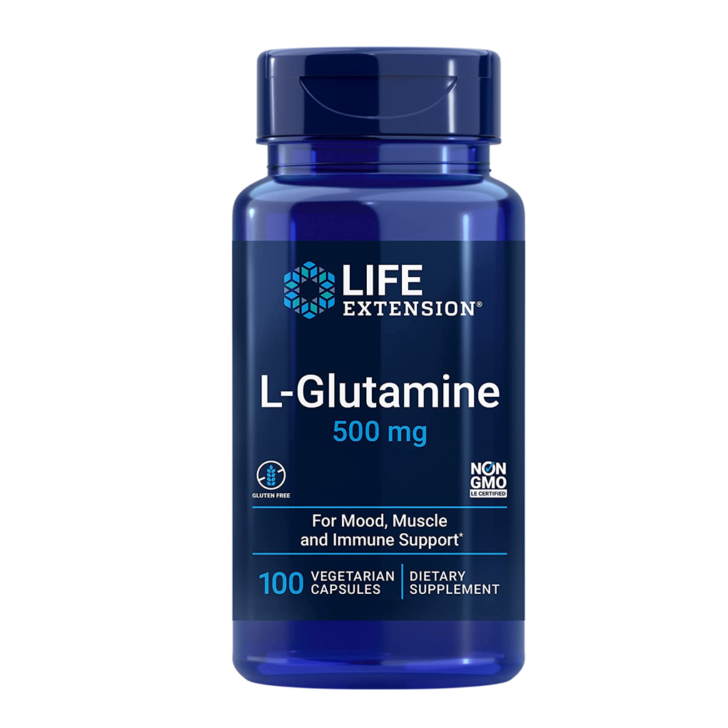 Life Extension  L-Glutamine 500 mg / 100 Vegetarian Capsules