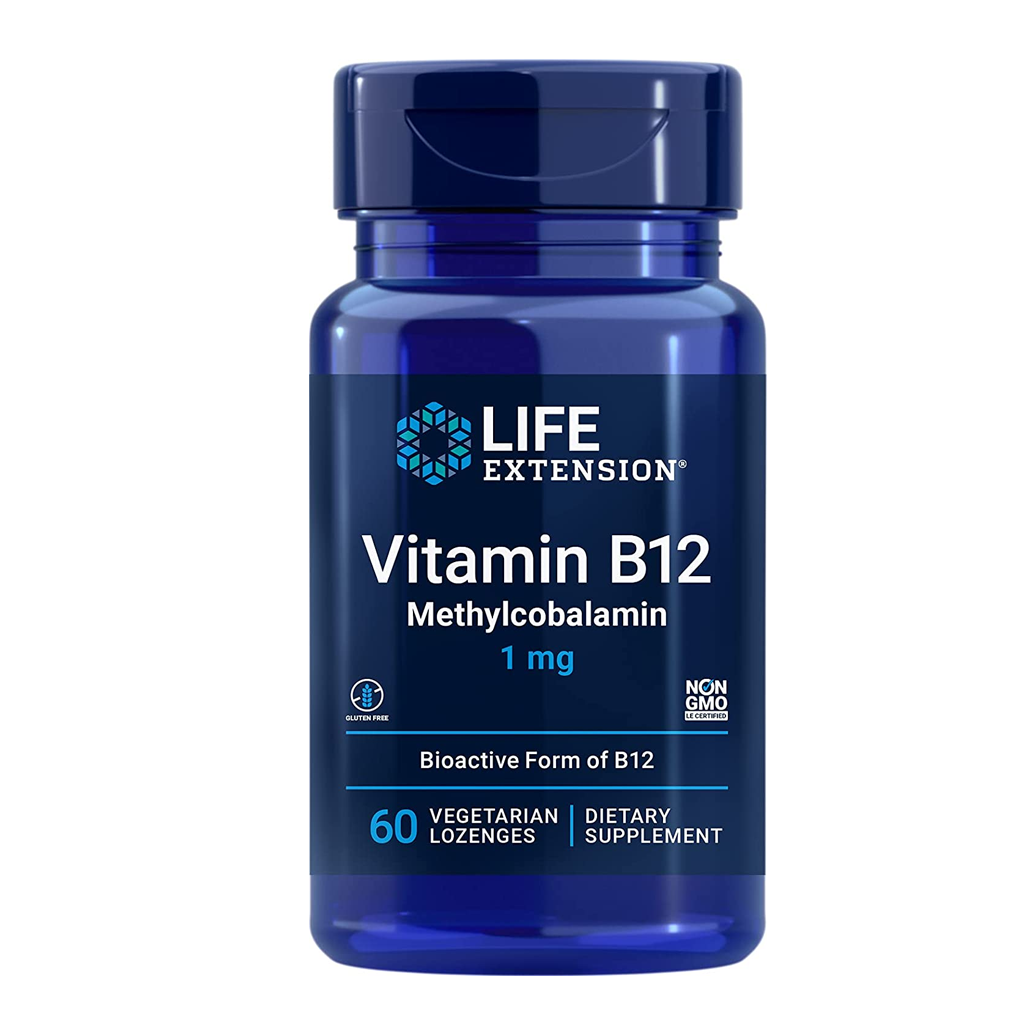 Life Extension  Methylcobalamin (Vitamin B12) 1 mg (1000 mcg) /60 Vegetarian Lozenges