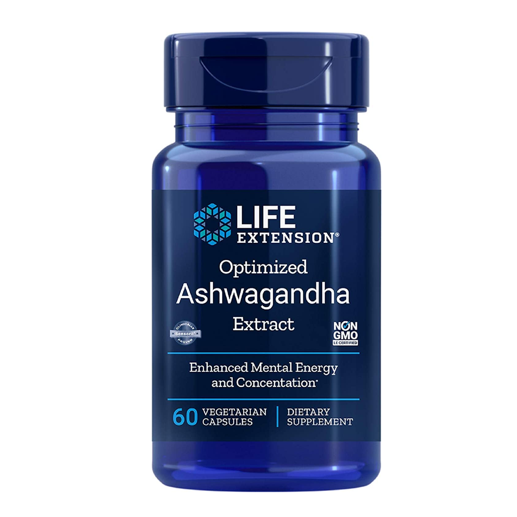 Life Extension  Optimized Ashwagandha / 60 Vegetarian Capsules