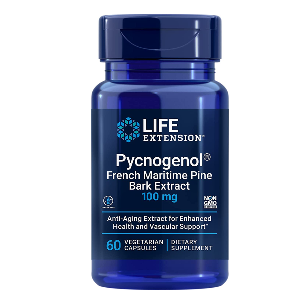 Life Extension Pycnogenol® French Maritime Pine Bark Extract / 100 mg / 60 Vegetarian Capsules