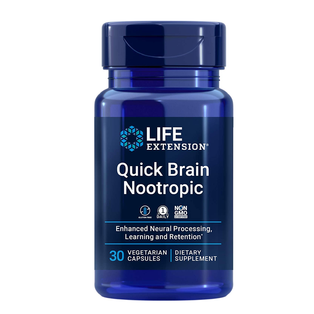 Life Extension Quick Brain Nootropic / 30 Vegetarian Capsules Life Extension Quick Brain Nootropic / 30 Vegetarian Capsules