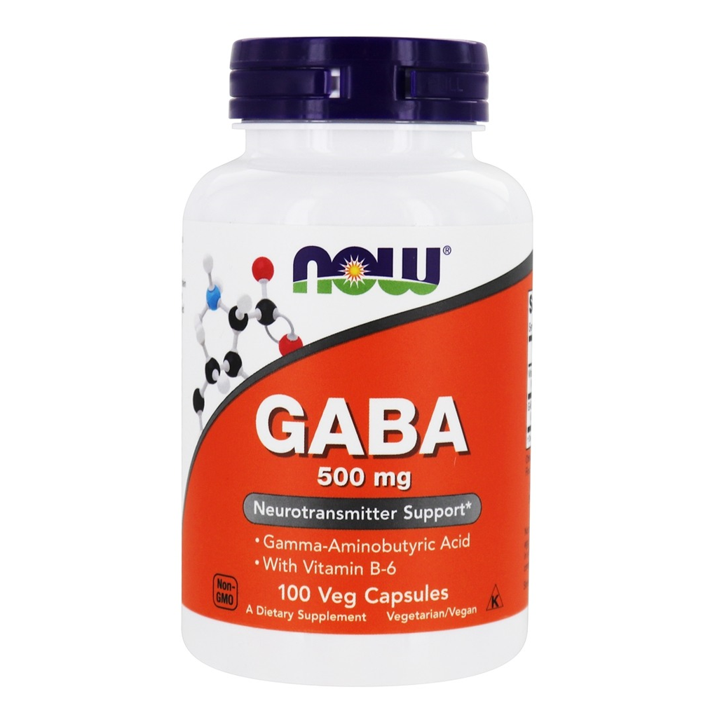 NOW Foods GABA with Vitamin B6 500 mg. / 100 Vegetable Capsules