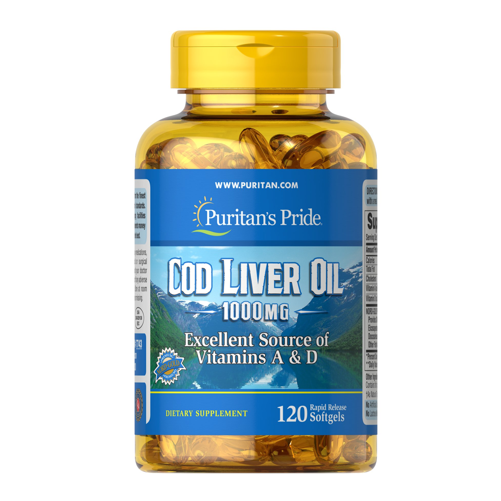 Puritan's Pride Cod Liver Oil 1000 mg / 120 Softgels