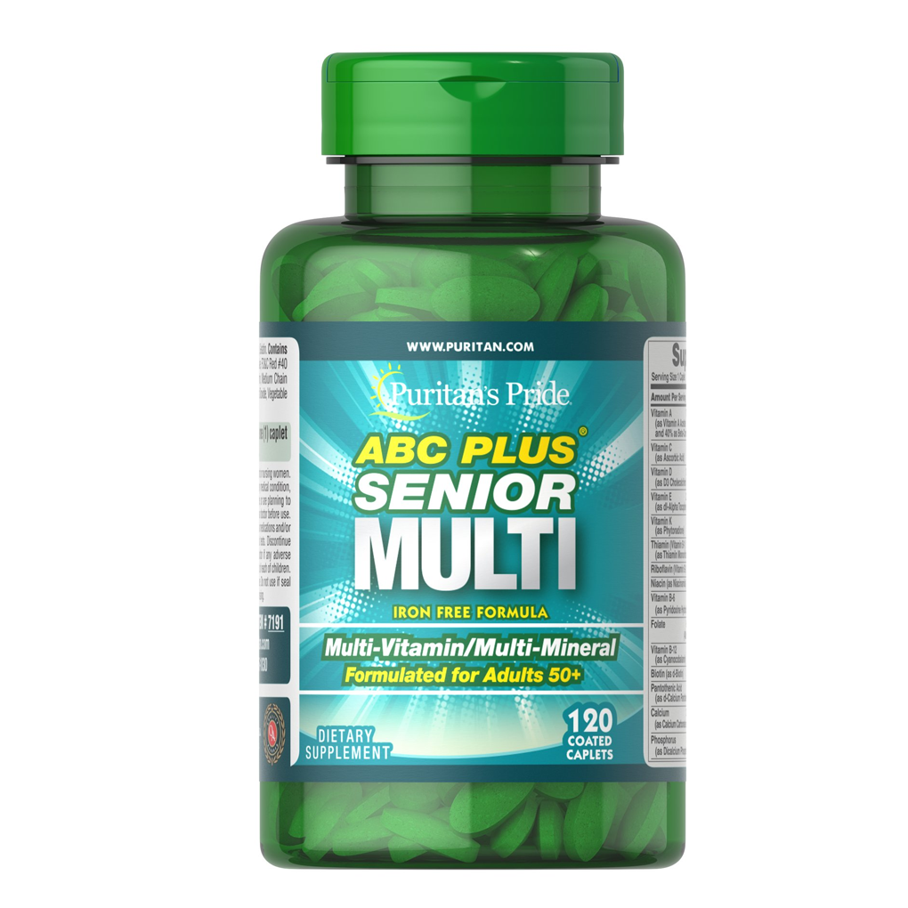 Puritan's Pride ABC Plus Senior Multivitamin Multi-Mineral Formula / 120 Caplets