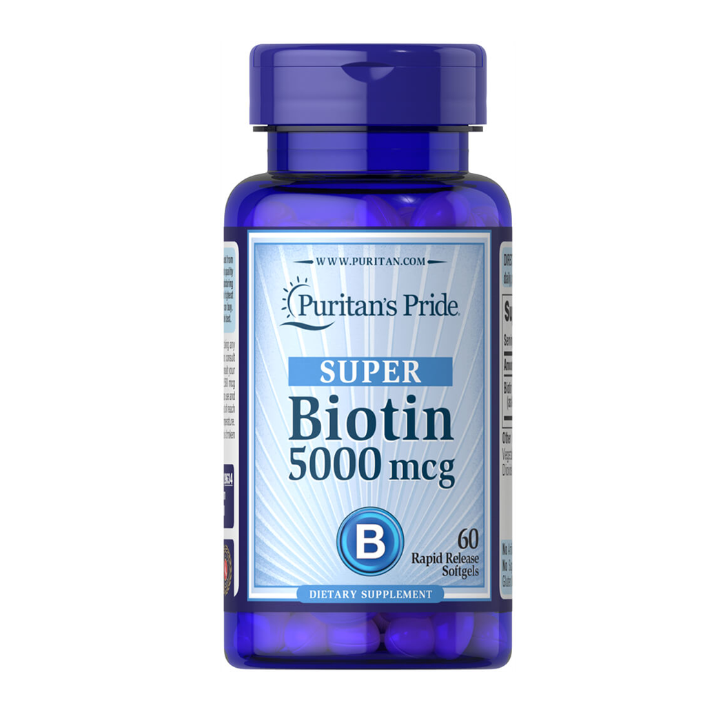 Puritan's Pride Biotin 5000 mcg / 60 Softgels Puritan's Pride Biotin 5000 mcg / 60 Softgels