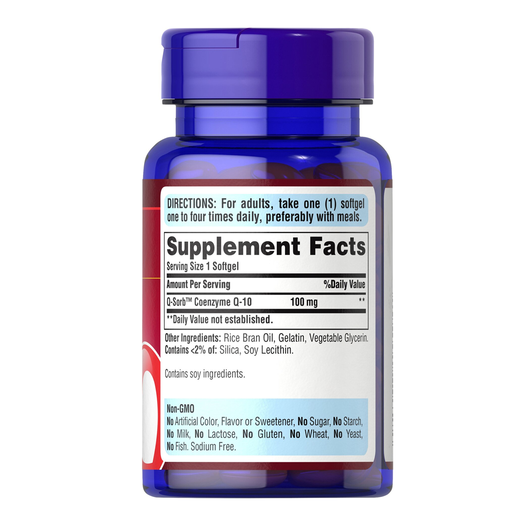 Puritan's Pride Q-SORB™ Co Q-10 100 mg / 120 Rapid Release Softgels Puritan's Pride Q-SORB™ Co Q-10 100 mg / 120 Rapid Release Softgels