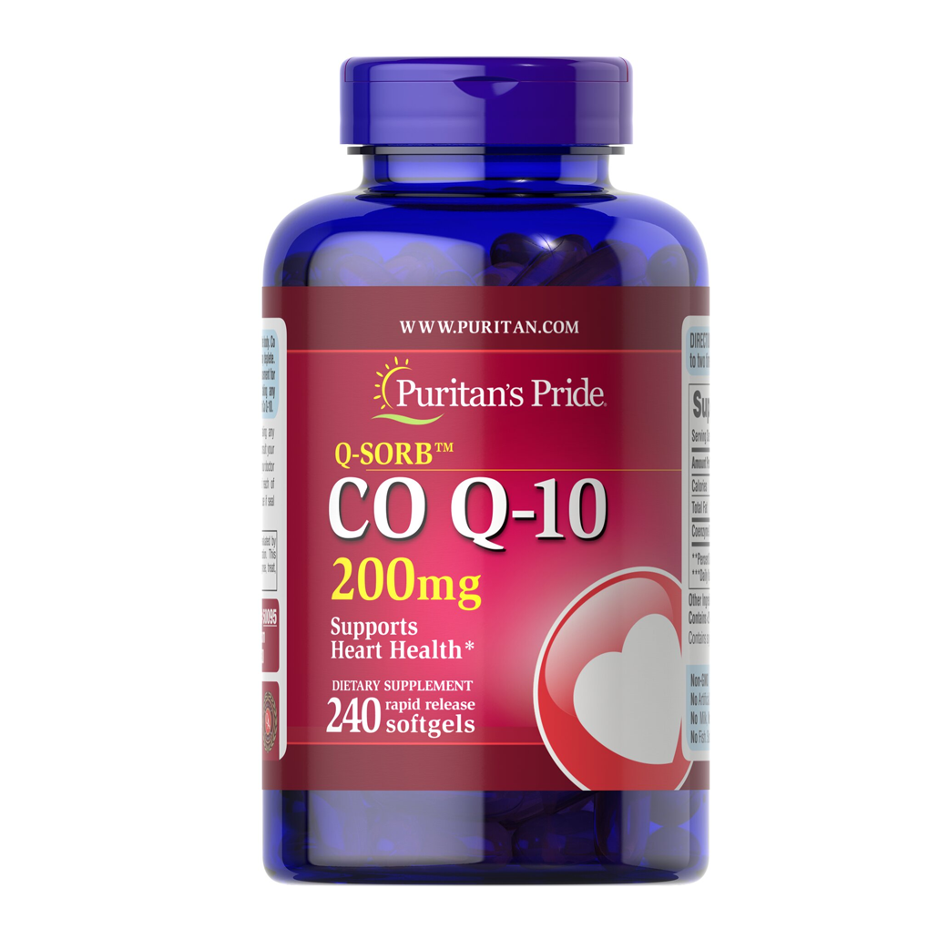 Puritan's Pride Q-SORB™ Co Q-10 200 mg / 240 Rapid Release Softgels Puritan's Pride Q-SORB™ Co Q-10 200 mg / 240 Rapid Release Softgels