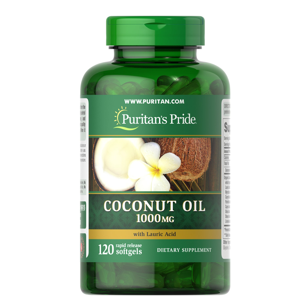 Puritan's Pride Coconut Oil 1000 mg / 120 Softgels Puritan's Pride Coconut Oil 1000 mg / 120 Softgels
