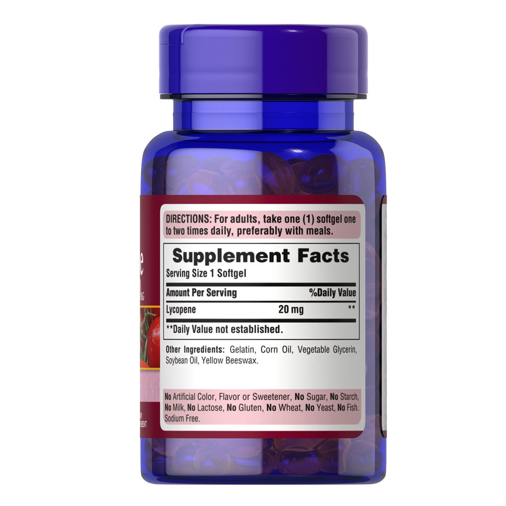 Puritan's Pride Lycopene 20 mg / 60 Softgels Puritan's Pride Lycopene 20 mg / 60 Softgels