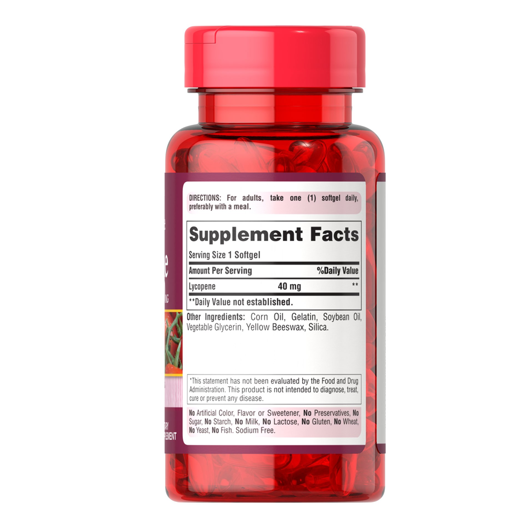 Puritan’s Pride Lycopene 40 mg / 60 Softgels Puritan’s Pride Lycopene 40 mg / 60 Softgels