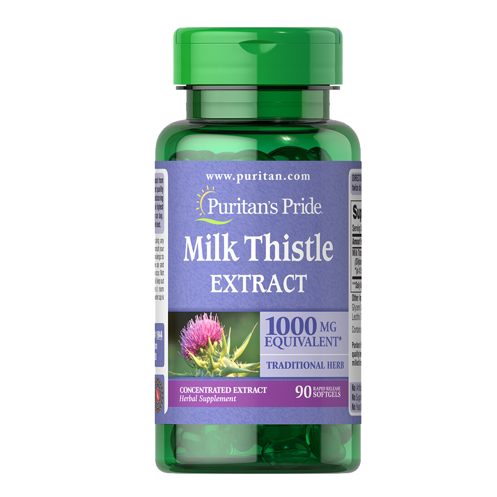 Puritan’s Pride Milk Thistle 4:1 Extract 1000 mg (Silymarin)/ 90 Softgels Puritan’s Pride Milk Thistle 4:1 Extract 1000 mg (Silymarin)/ 90 Softgels