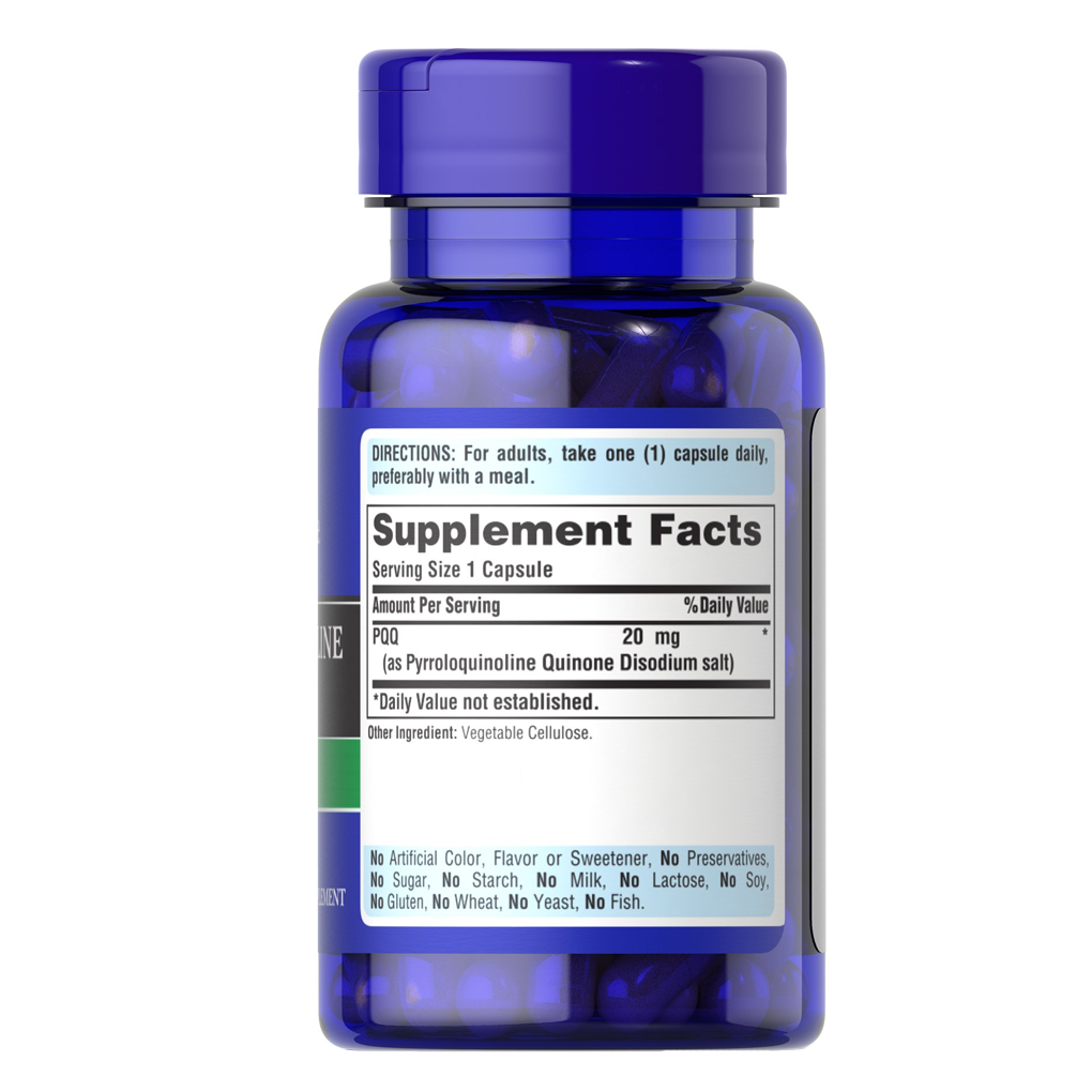 Puritan's Pride Pyrroloquinoline Quinone (PQQ) 20 mg / 30 Capsules Puritan's Pride Pyrroloquinoline Quinone (PQQ) 20 mg / 30 Capsules