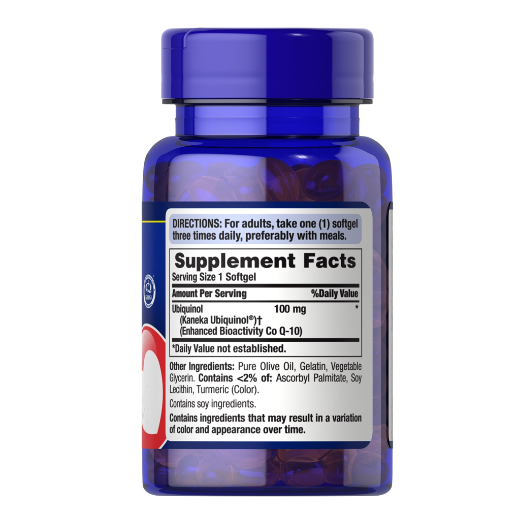 Puritan's Pride Ubiquinol 100 mg / 120 Rapid Release Softgels Puritan's Pride Ubiquinol 100 mg / 120 Rapid Release Softgels