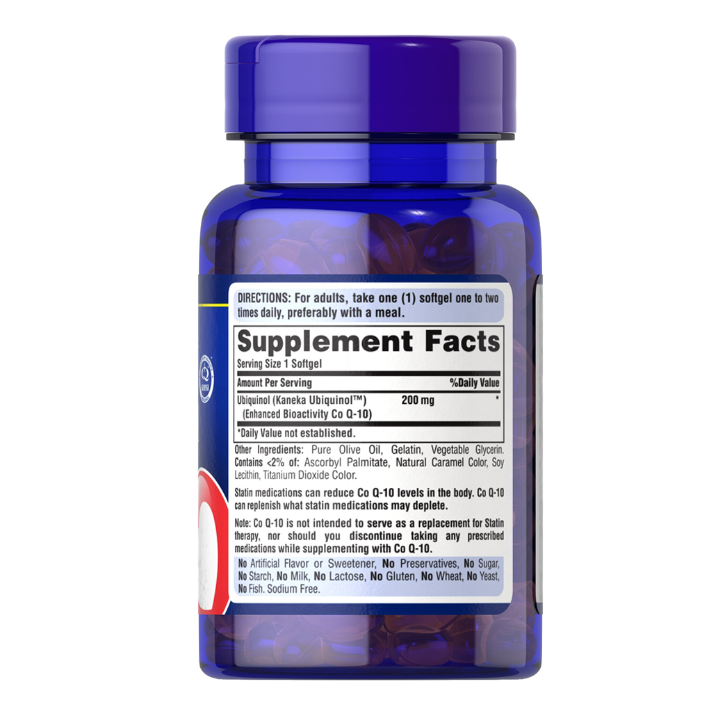 Puritan's Pride Ubiquinol 200 mg / 30 Rapid Release Softgels Puritan's Pride Ubiquinol 200 mg / 30 Rapid Release Softgels