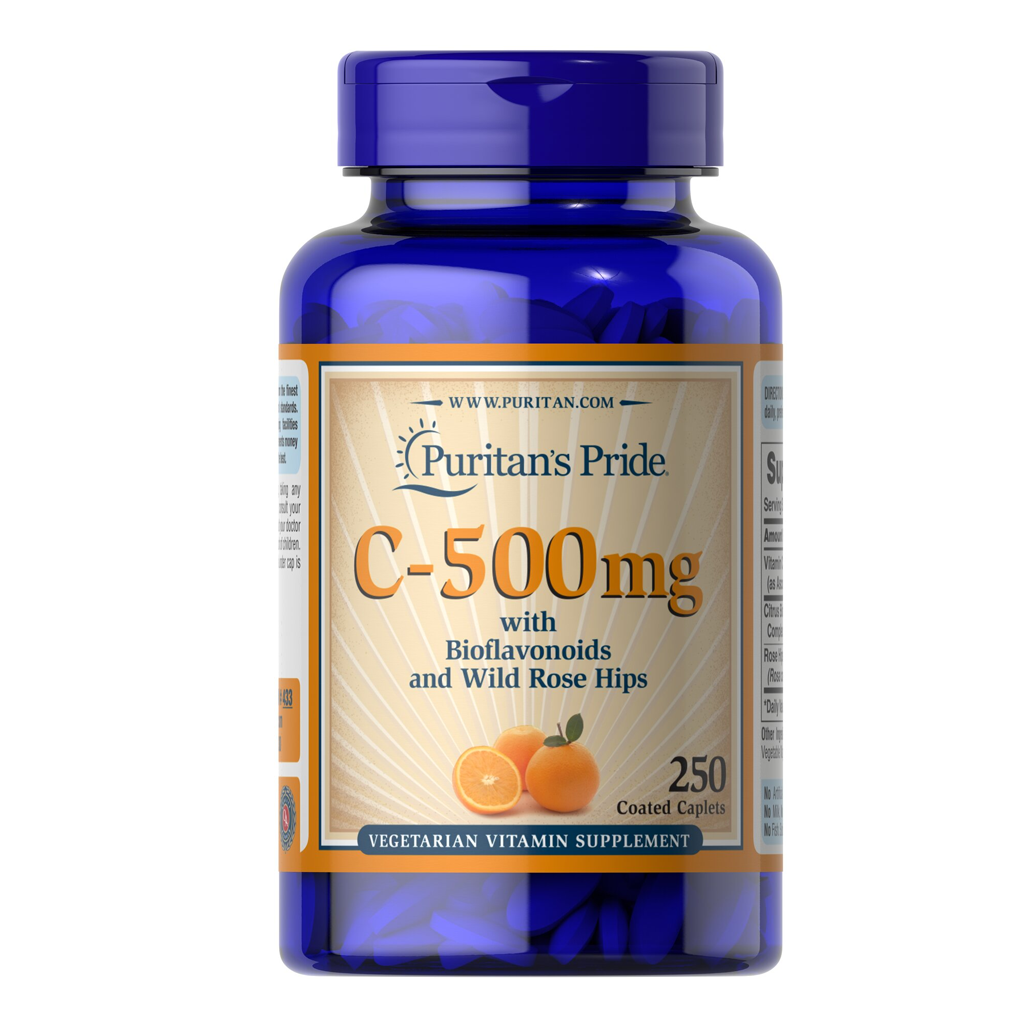 Puritan's Pride Vitamin C-500 mg with Bioflavonoids & Rose Hips / 250 Caplets