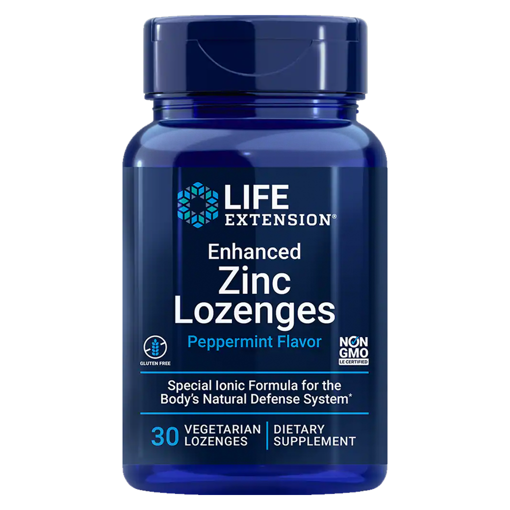 Life Extension  Enhanced Zinc Lozenges (Peppermint) / 30 Vegetarian Lozenges