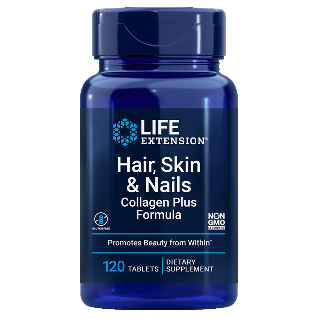 Life Extension  Hair, Skin & Nails Collagen Plus Formula / 120 Tablets