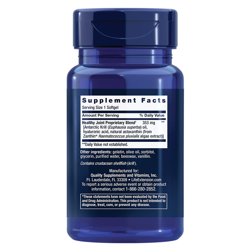 Life Extension Krill Healthy Joint Formula / 30 Softgels Life Extension Krill Healthy Joint Formula / 30 Softgels