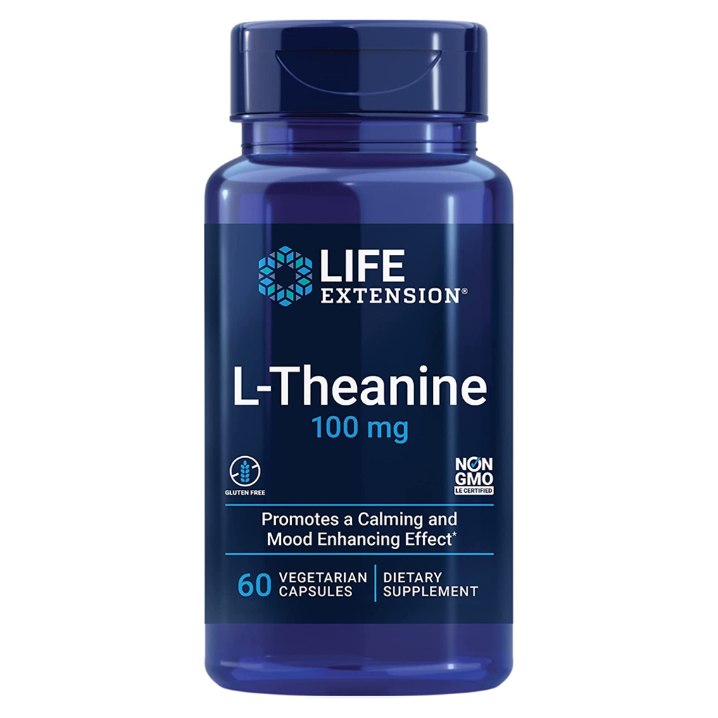 Life Extension L-Theanine 100 mg / 60 Vegetarian Capsules Life Extension L-Theanine 100 mg / 60 Vegetarian Capsules