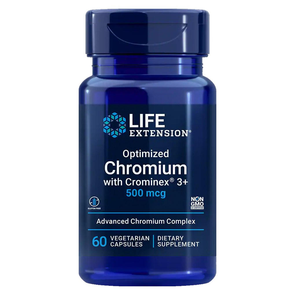 Life Extension  Optimized Chromium with Crominex® 3+  500 mcg / 60 Vegetarian Capsules