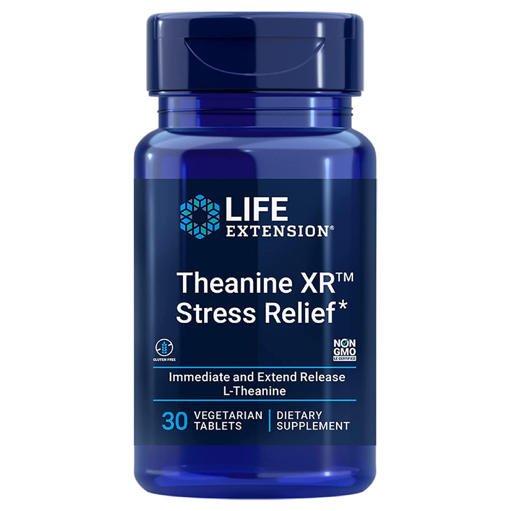 Life Extension Theanine XR™ Stress Relief / 30 Vegetarian Tablets Life Extension Theanine XR™ Stress Relief / 30 Vegetarian Tablets