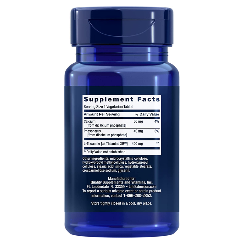 Life Extension Theanine XR™ Stress Relief / 30 Vegetarian Tablets Life Extension Theanine XR™ Stress Relief / 30 Vegetarian Tablets