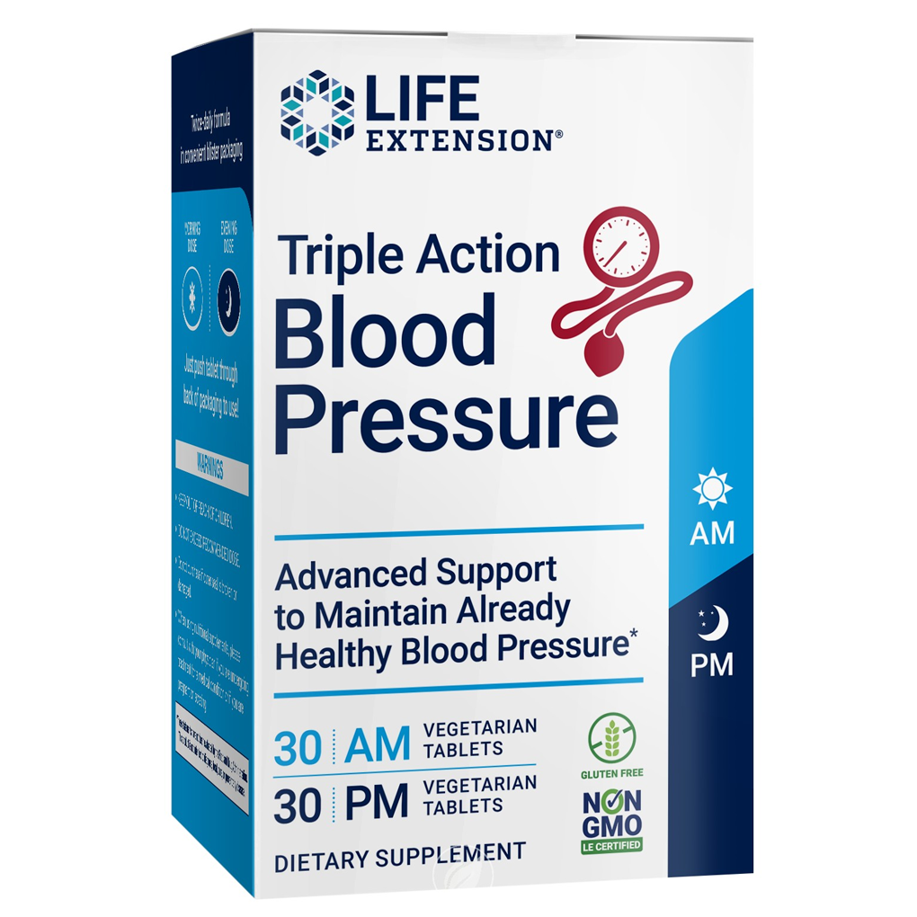 Life Extension Triple Action Blood Pressure / 60 Vegetarian Tablets