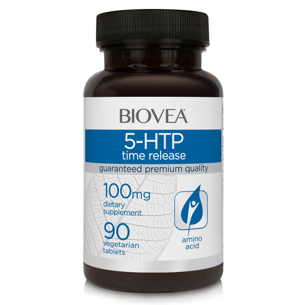 BIOVEA  5-HTP (Time Release) 100 mg / 90 Tablets