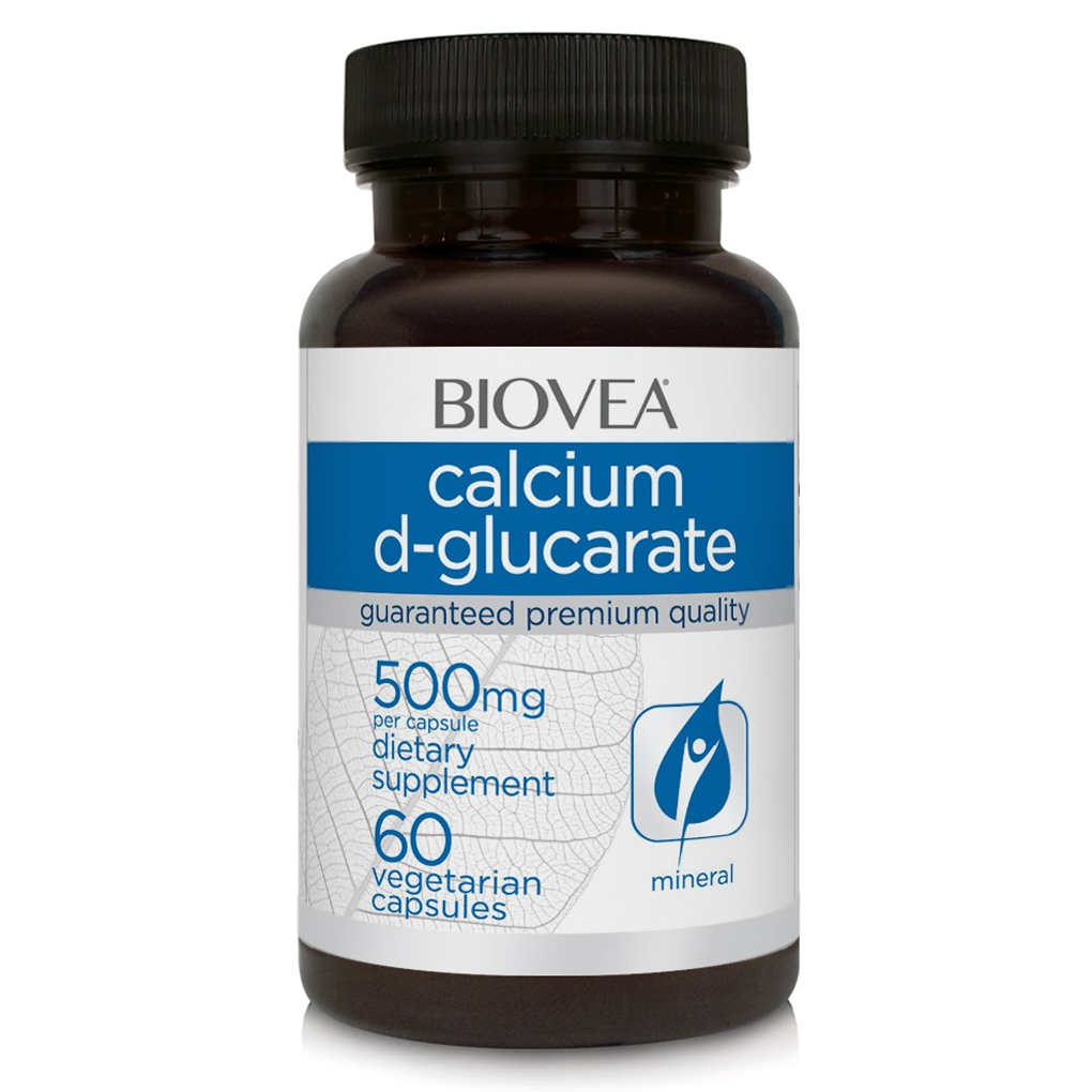 BIOVEA  CALCIUM D-GLUCARATE 500 mg / 60 Vegetarian Capsules