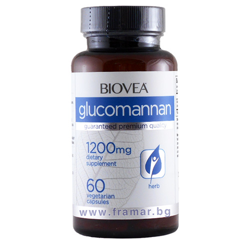 BIOVEA  GLUCOMANNAN 1200 mg / 60 Vegetarian Capsules