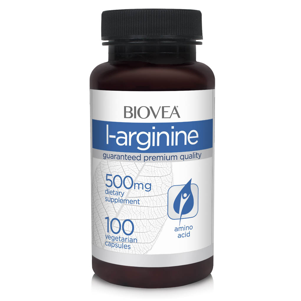 BIOVEA  L-ARGININE 500 mg / 100 Vegetarian Capsules