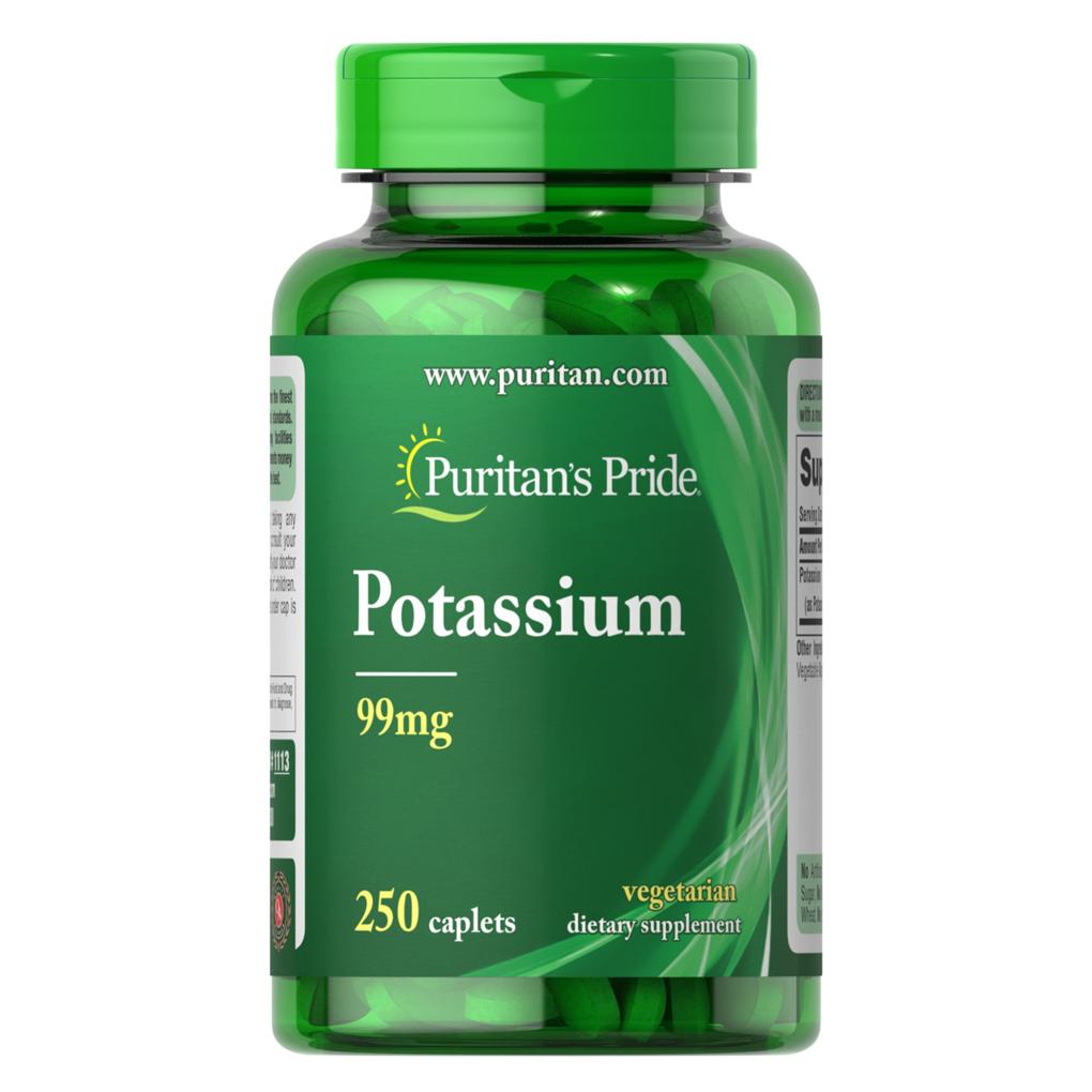 Puritan's Pride Potassium 99 mg (as Potassium Gluconate) / 250 Caplets