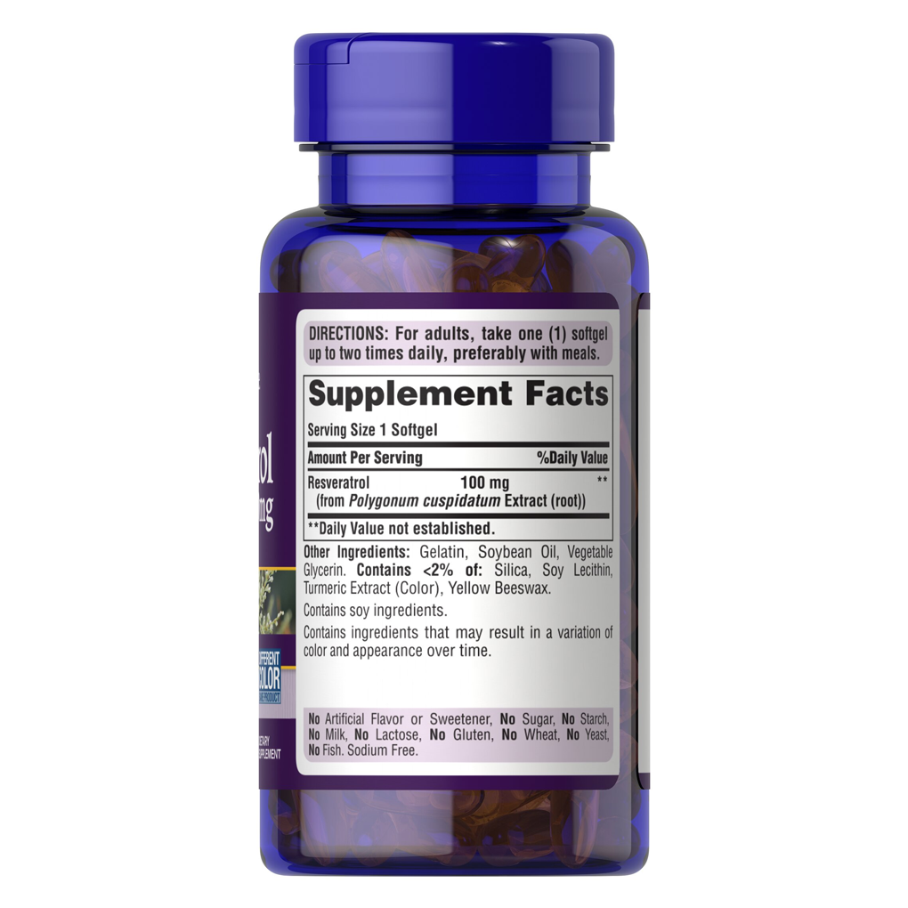 Puritan’s Pride Resveratrol 100 mg / 120 Softgels