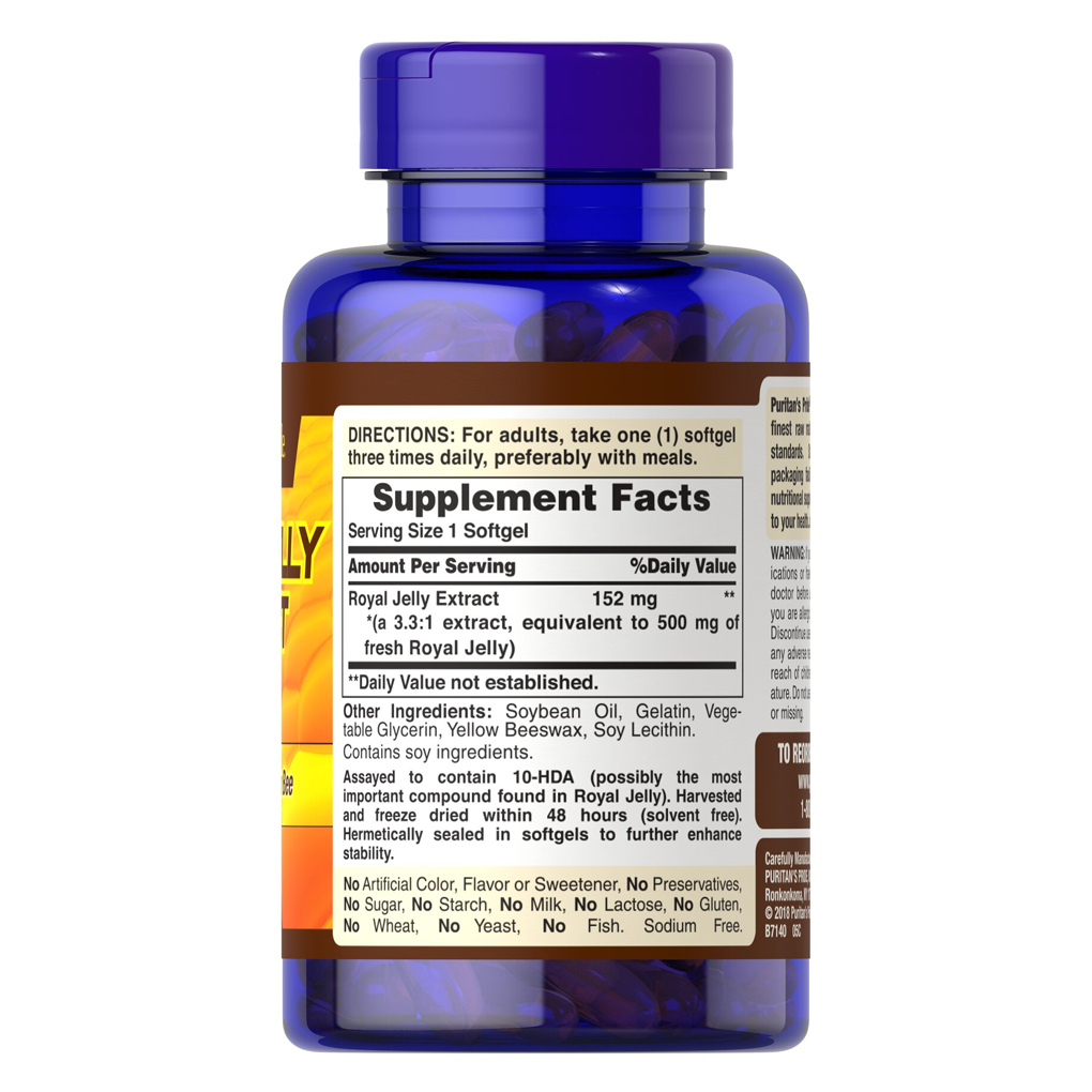 Puritan's Pride Royal Jelly 500 mg / 120 Softgels Puritan's Pride Royal Jelly 500 mg / 120 Softgels