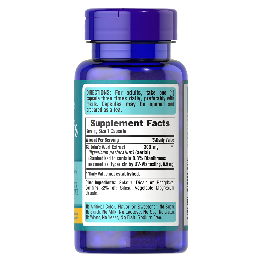 Puritan's Pride St. John's Wort Standardized Extract 300 mg / 100 Caps Puritan's Pride St. John's Wort Standardized Extract 300 mg / 100 Caps