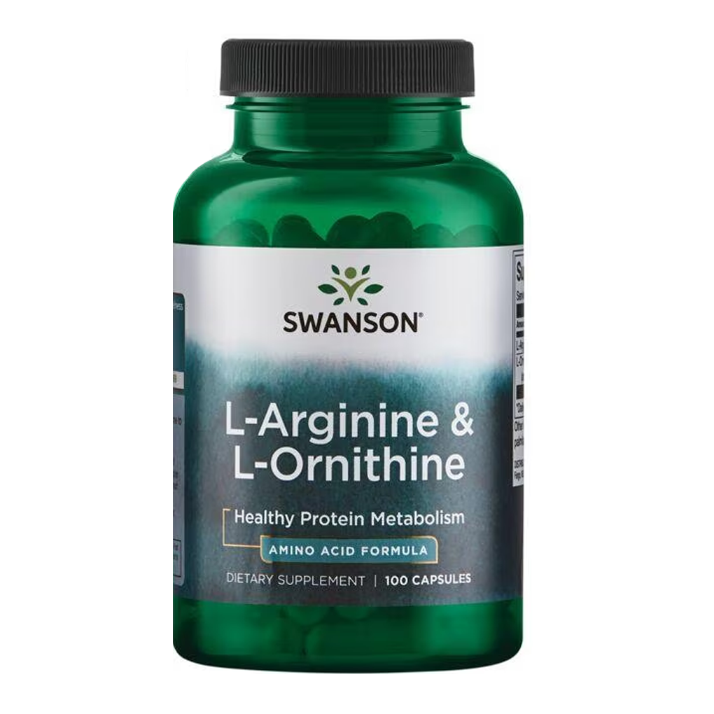 Swanson  Premium  L-Arginine & L-Ornithine / 100 Capsules