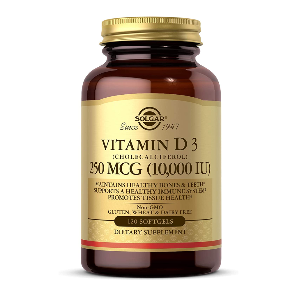 SOLGAR  VITAMIN D3 (CHOLECALCIFEROL) 250 MCG (10,000 IU) / 120  SOFTGELS