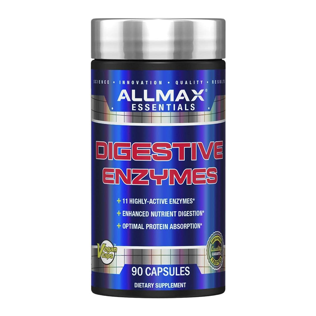 ALLMAX, Digestive Enzymes , 90 Capsules (11 Highly-Active Enzymes)
