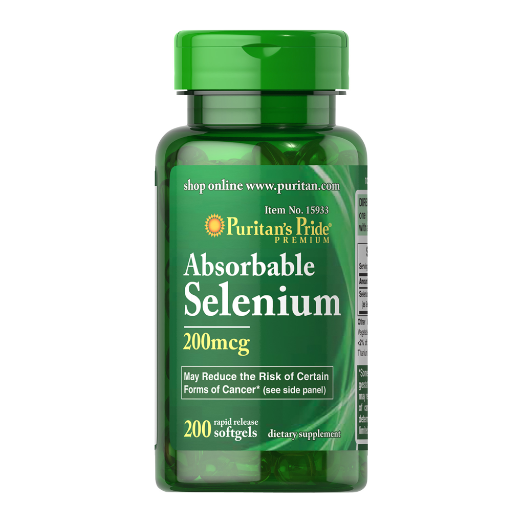 Puritan's Pride Absorbable Selenium 200 mcg / 100 Softgels