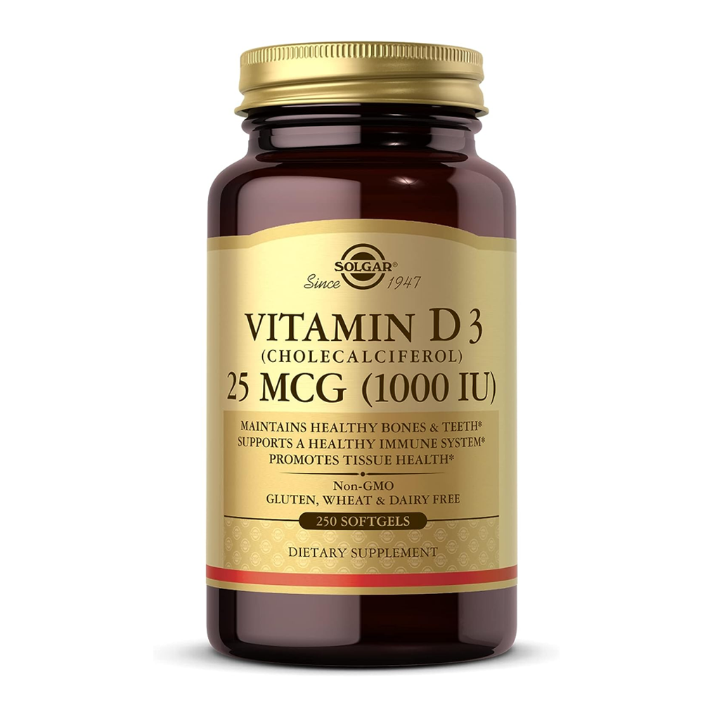 SOLGAR  VITAMIN D3 (CHOLECALCIFEROL) 25 MCG (1000 IU) / 250 SOFTGELS