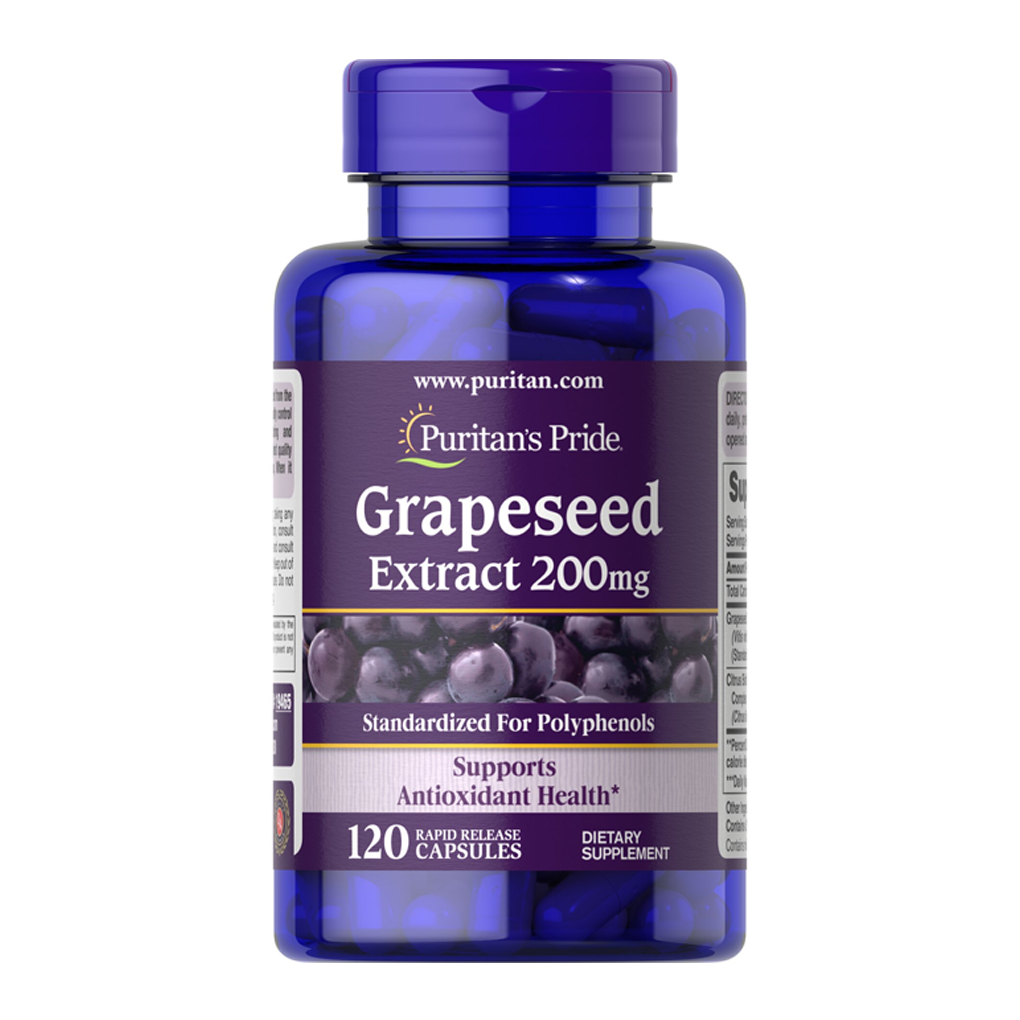 Puritan's Pride Grapeseed Extract 200 mg / 120 Capsules Puritan's Pride Grapeseed Extract 200 mg / 120 Capsules
