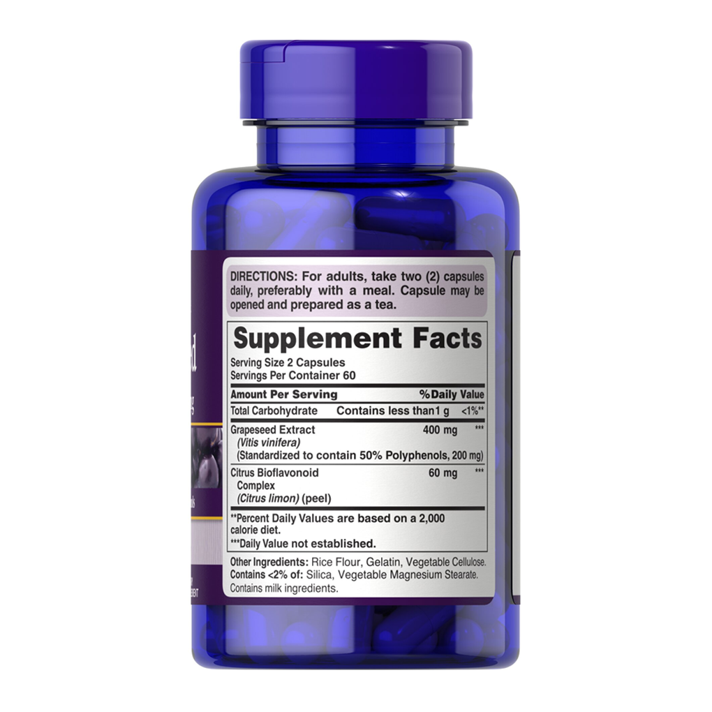 Puritan's Pride Grapeseed Extract 200 mg / 120 Capsules Puritan's Pride Grapeseed Extract 200 mg / 120 Capsules