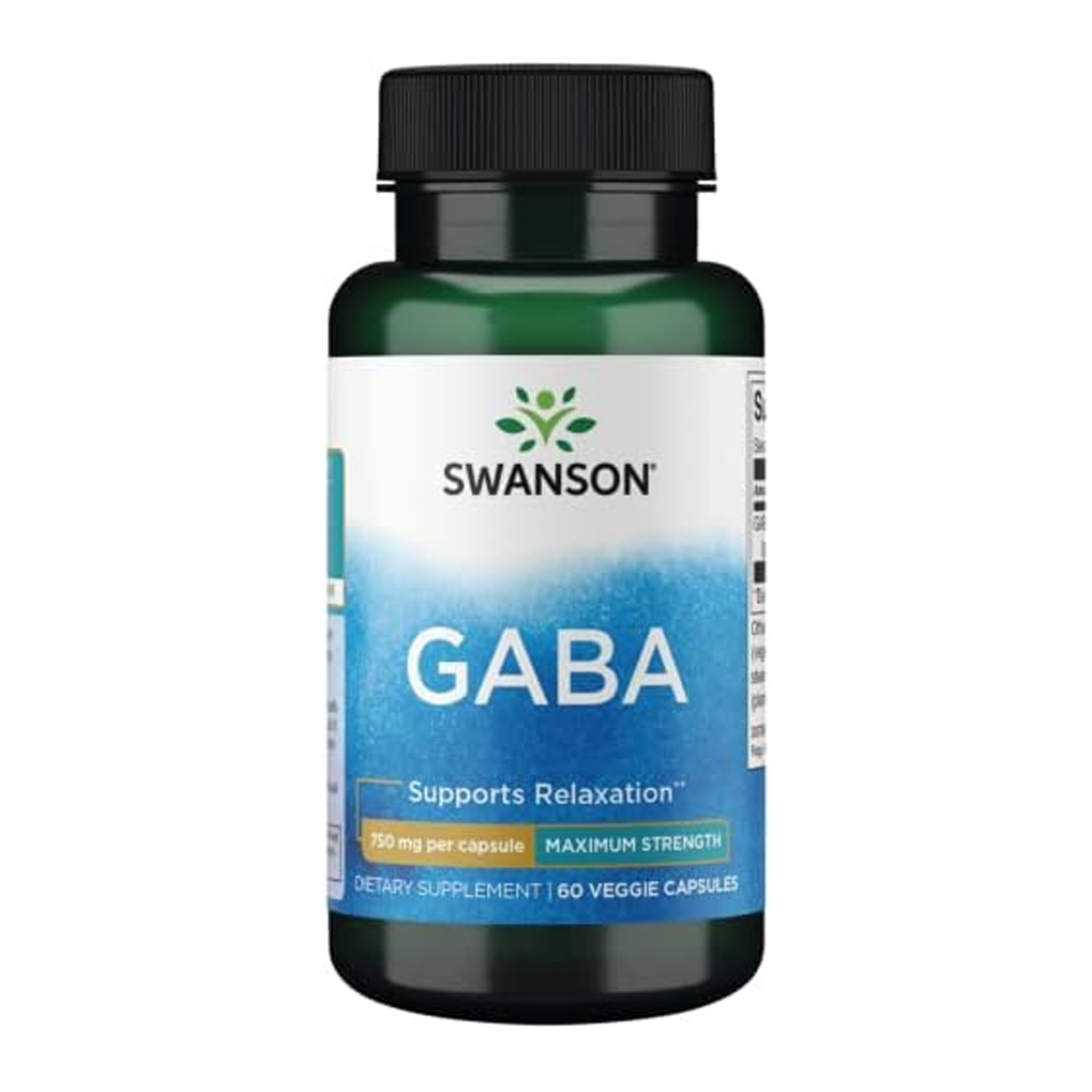 Swanson Ultra- GABA - Maximum Strength 750 mg / 60 Veg Caps