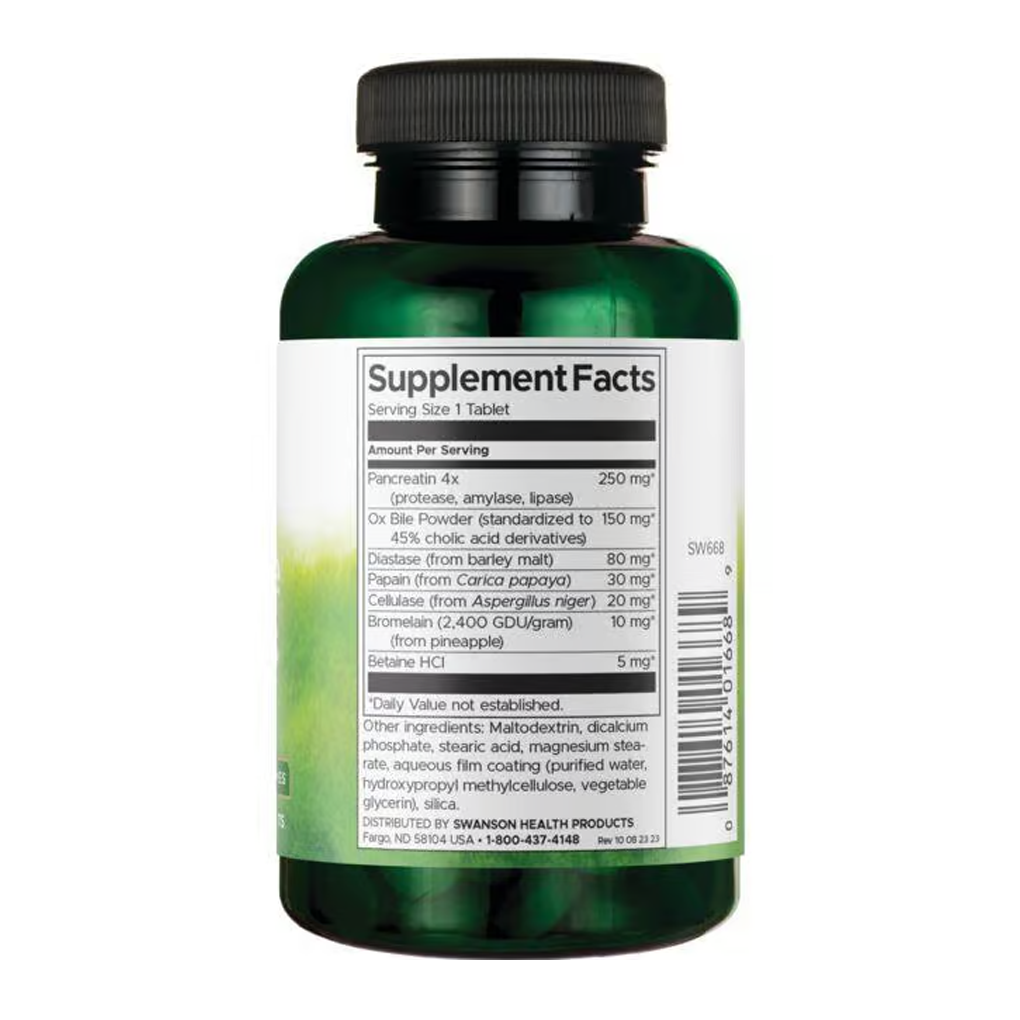 Swanson Premium Digestive Enzymes 180 Tablets Swanson Premium Digestive Enzymes 180 Tablets