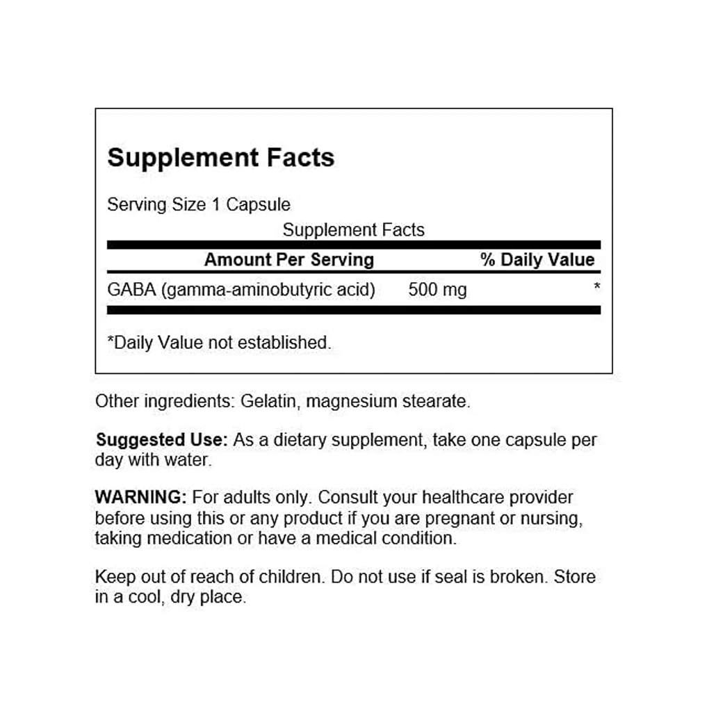 Swanson Premium GABA - High Potency - 500 mg / 100 Caps Swanson Premium GABA - High Potency - 500 mg / 100 Caps
