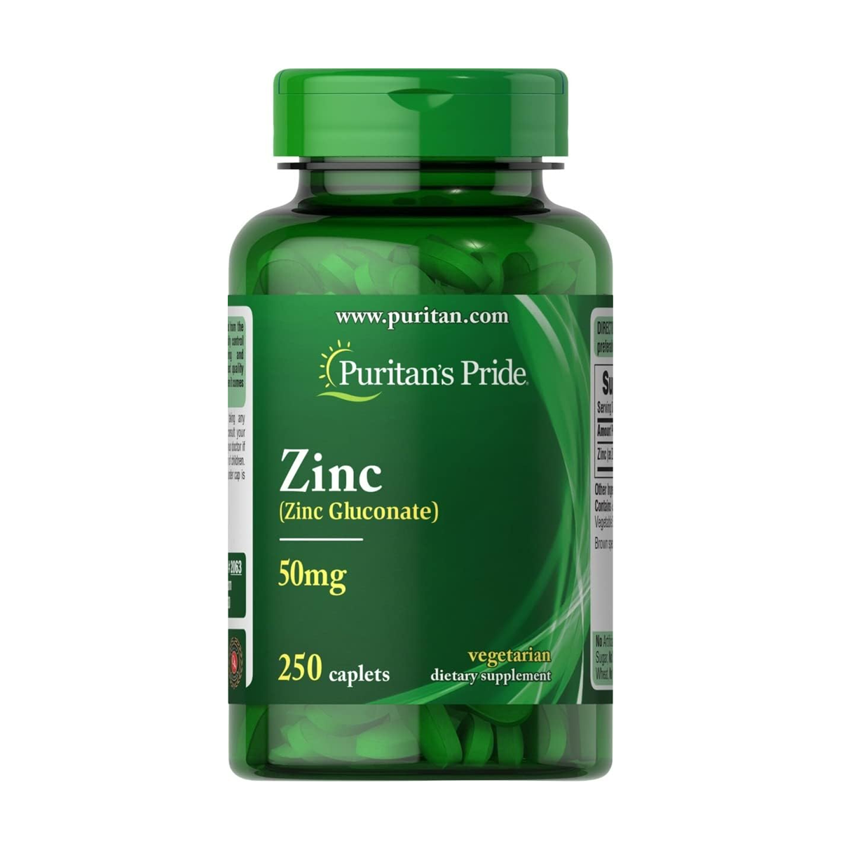 Puritan's Pride Zinc 50 mg / 250 Tablets Puritan's Pride Zinc 50 mg / 250 Tablets