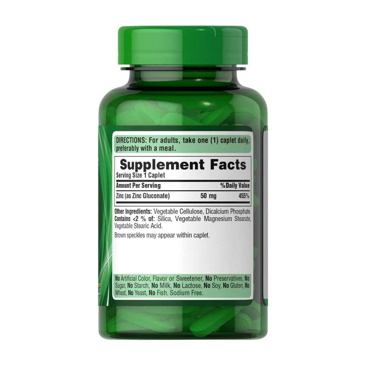 Puritan's Pride Zinc 50 mg / 250 Tablets Puritan's Pride Zinc 50 mg / 250 Tablets